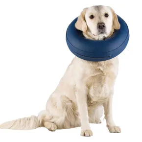Aufblasbarer Schutzkragen gegen Leck- und Beißwunden M-L 45-57 cm